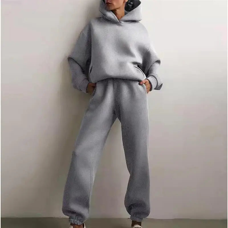 Women's Hooded Sweatirt Set Two-Piece Comfortable Casual Faion Ensemble Autumn Collection Versatile Wear for All Ages